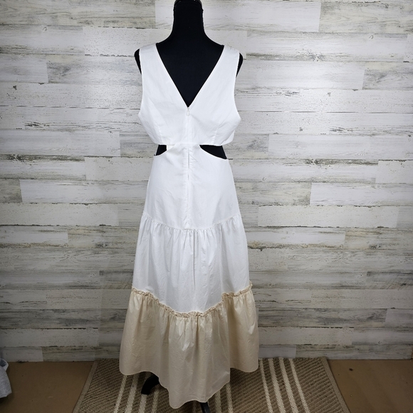 Endless Rose Twist Front Side Cutout Maxi Dress Large Cotton Cottagecore NWT - Picture 6 of 16